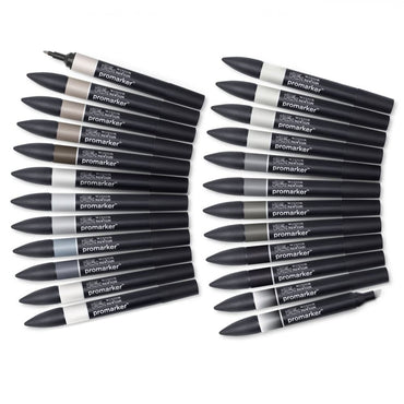 Marcador Promarker Designer 24 Tons de Cinza e Preto Winsor & Newton