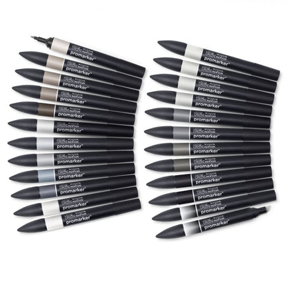 Marcador Promarker Designer 24 Tons de Cinza e Preto Winsor & Newton