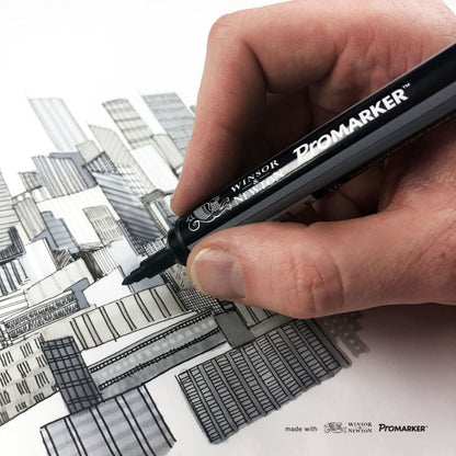 Marcador Promarker Designer 24 Tons de Cinza e Preto Winsor & Newton