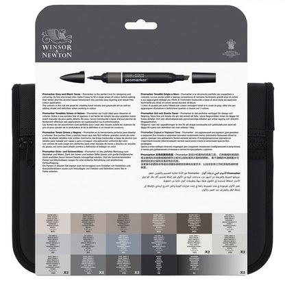 Marcador Promarker Designer 24 Tons de Cinza e Preto Winsor & Newton