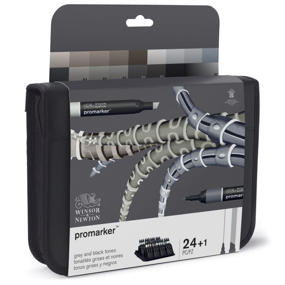 Marcador Promarker Designer 24 Tons de Cinza e Preto Winsor & Newton