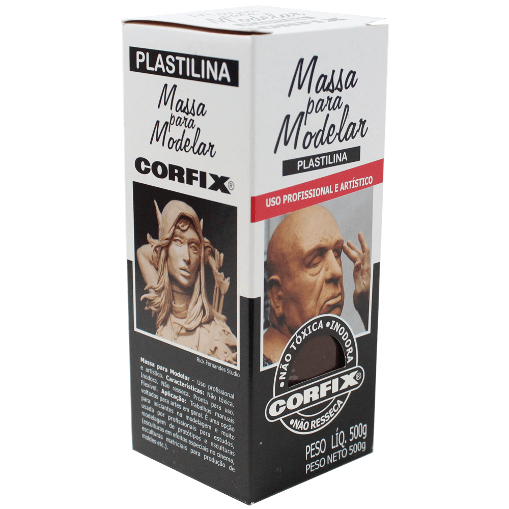 Massa Plastilina Para Escultura Corfix 500g 354 Dark Chocolate