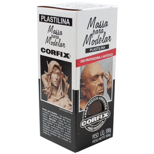 Massa Plastilina Para Escultura Corfix 500g 354 Dark Chocolate