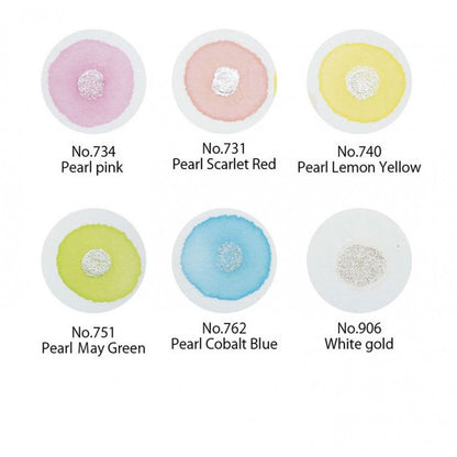 Aquarela Kuretake Gansai Tambi 06 Cores Pearl Colors
