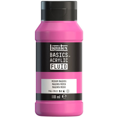 Tinta Acrílica Liquitex Basics Fluída 118ml Medium Magenta