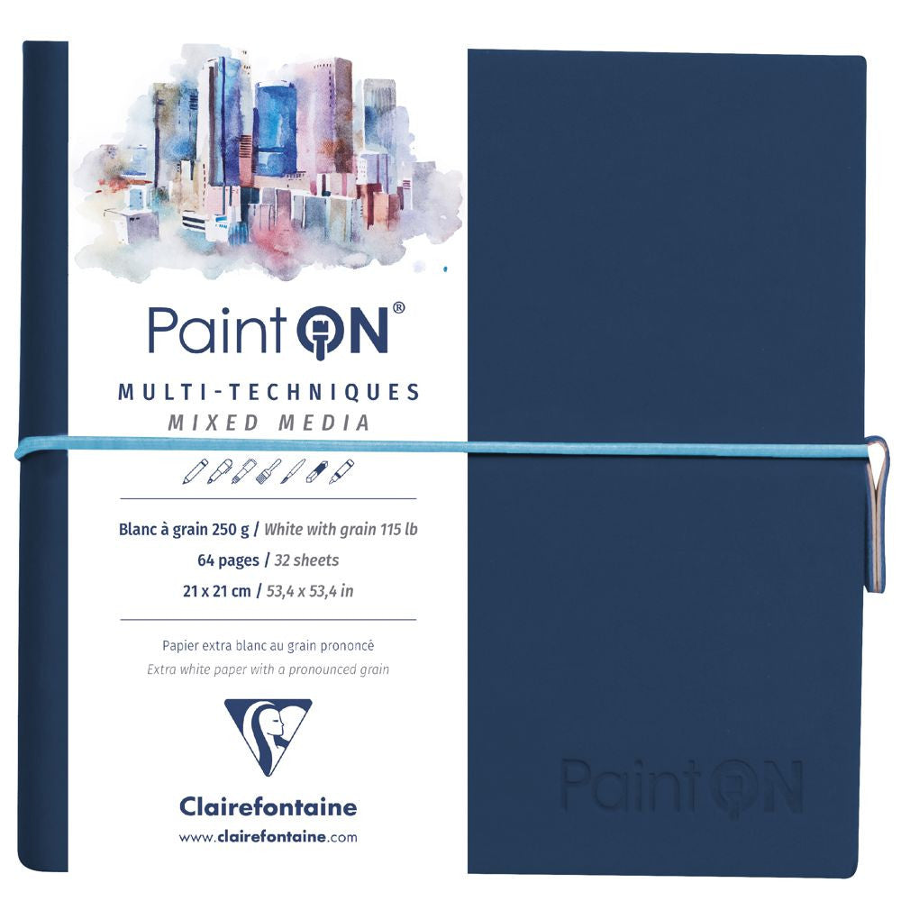 Bloco de Papel Extra Branco Granulado Paint On Clairefontaine Multi-Técnica 250g/m² 19x19cm