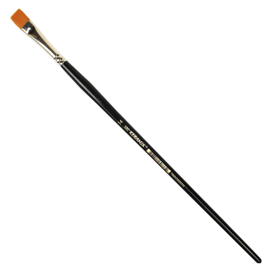 Pincel Keramik 580 14 Chato Cabo Extra Longo