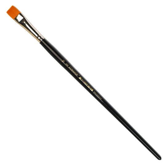 Pincel Keramik 580 18 Chato Cabo Extra Longo