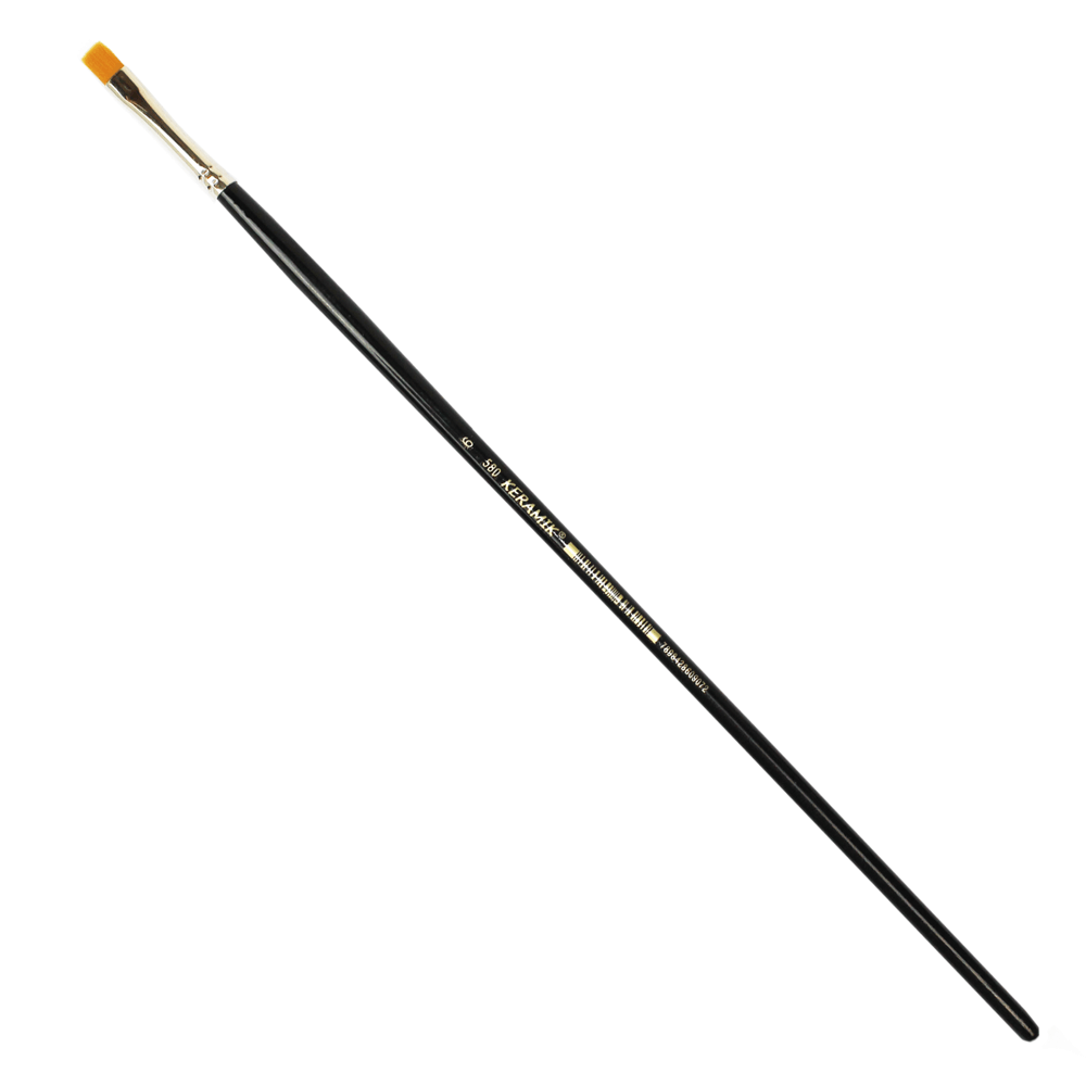 Pincel Keramik 580 06 Chato Cabo Extra Longo