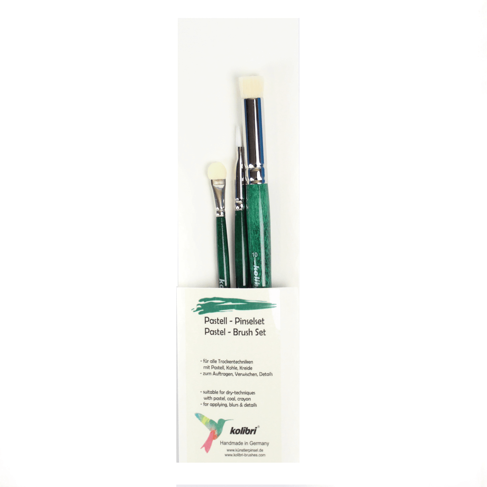 Kit de Pincéis Kolibri 3 Peças Para Pastel 218-03