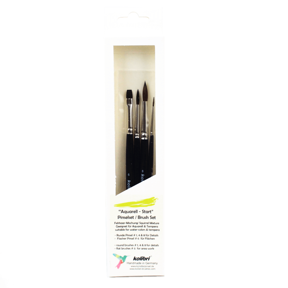 Kit de Pincéis Kolibri 4 Peças Para Aquarela 190 198