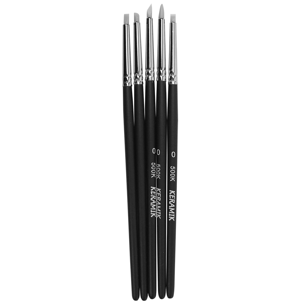 Pincel Modelador de Silicone N° 00 Keramik 05 Peças