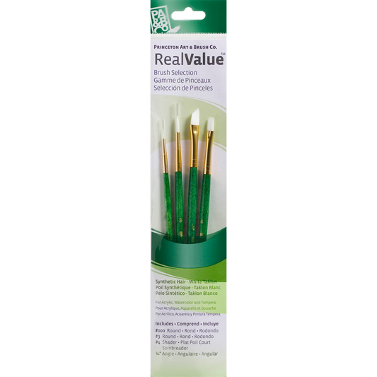 Kit de Pincéis Princeton 9117 Sintético Branco