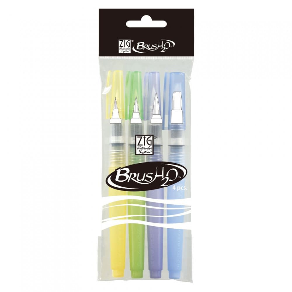 Pincel Reservatório Curto Kuretake H20 WaterBrush 4 Tamanhos 