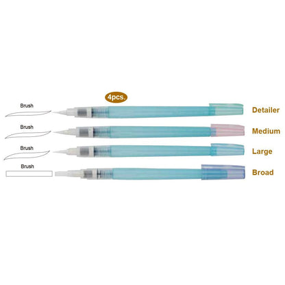 Pincel Reservatório Longo Kuretake H20 WaterBrush 4 Tamanhos