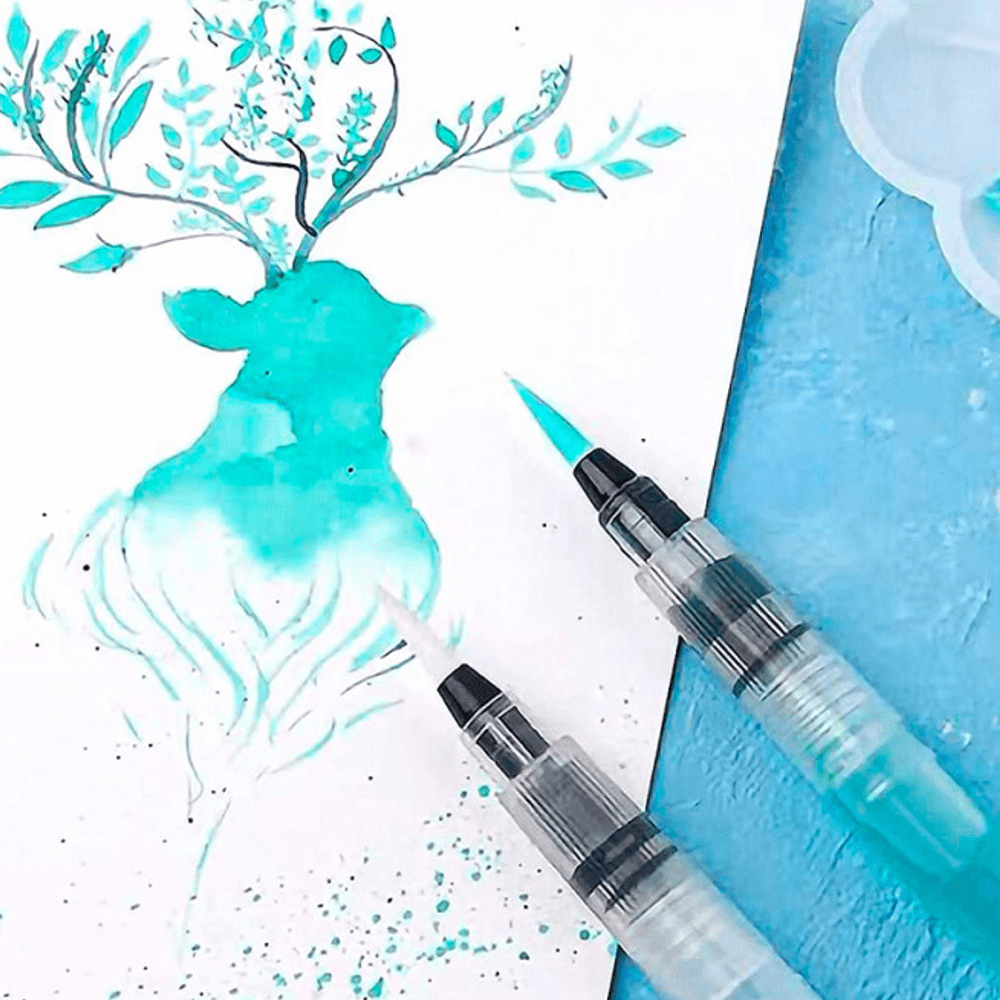 Pincel Reservatório Sinoart WaterBrush Longo Chato Grande