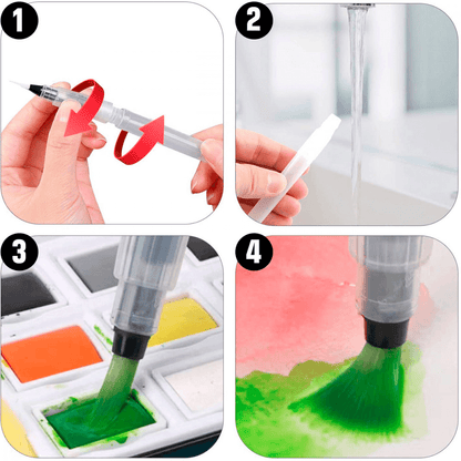 Pincel Reservatório Sinoart WaterBrush Longo Chato Médio