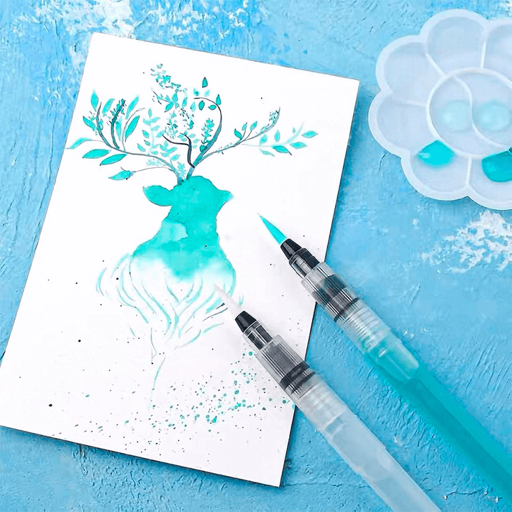 Pincel Reservatório Sinoart WaterBrush Longo Chato Pequeno