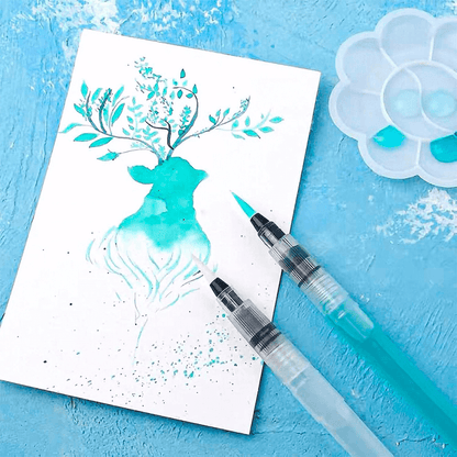 Pincel Reservatório Sinoart WaterBrush Longo Chato Pequeno