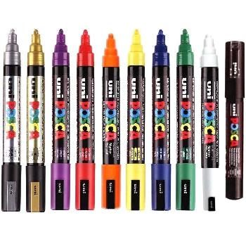 Caneta Posca Uni Ball PC-5M 10 Cores