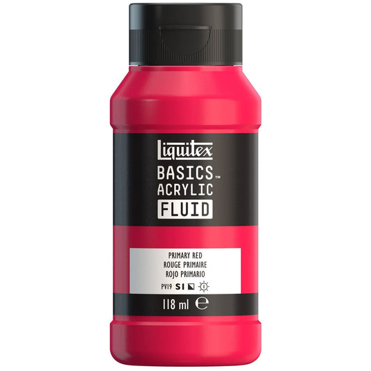 Tinta Acrílica Liquitex Basics Fluída 118ml Primary Red