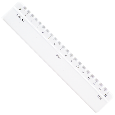 Régua de Acrílico 15cm  Trident 7115