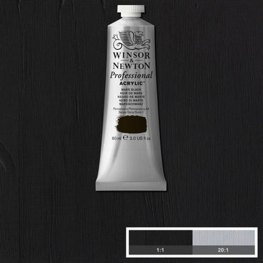 Tinta Acrílica Professional Winsor & Newton 60ml S1 386 Mars Black