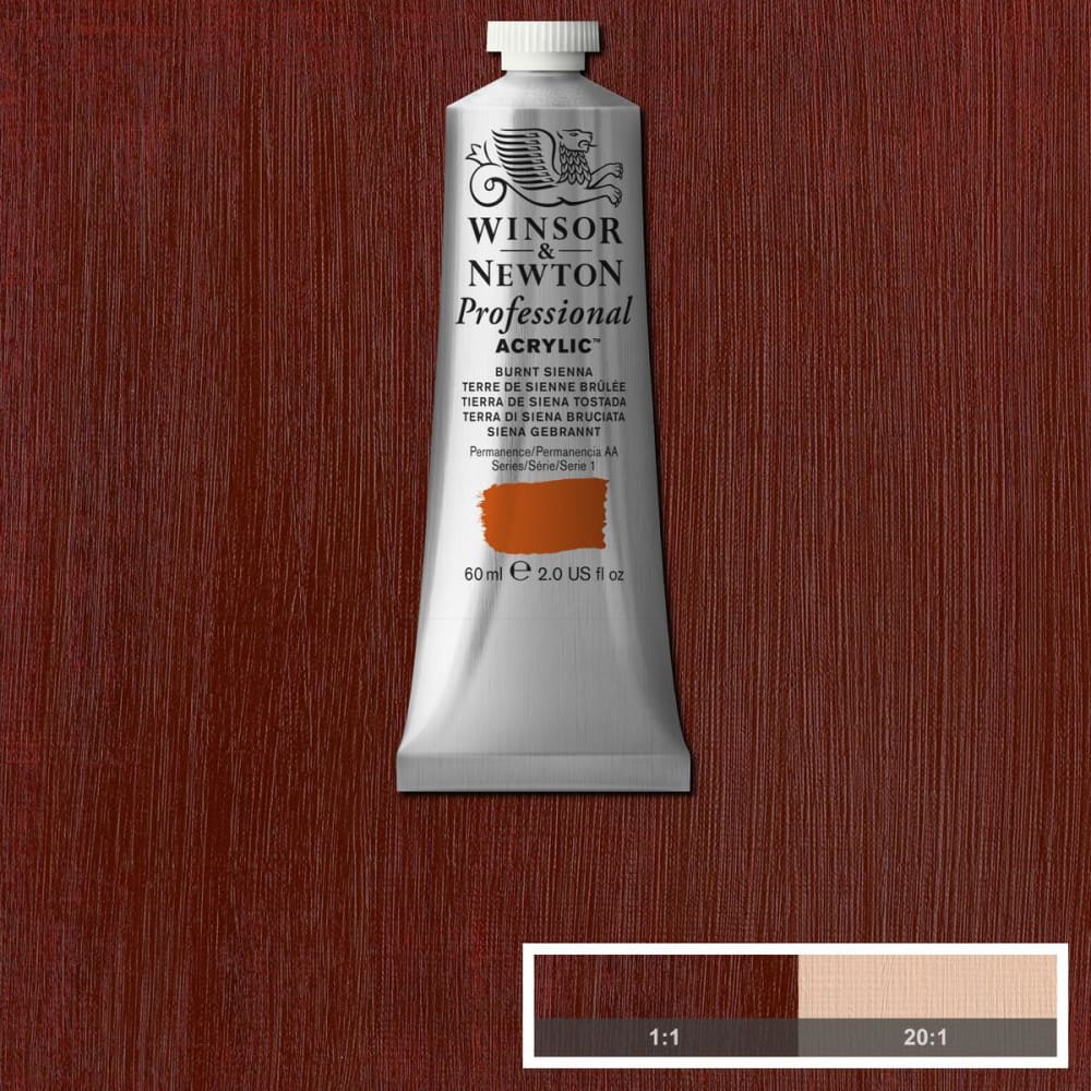 Tinta Acrílica Professional Winsor & Newton 60ml S1 074 Burnt Sienna