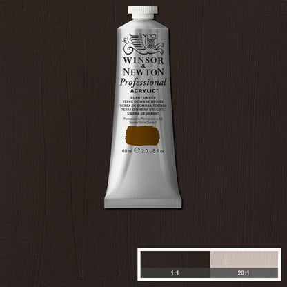 Tinta Acrílica Professional Winsor & Newton 60ml S1 076 Burnt Umber