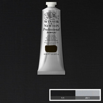 Tinta Acrílica Professional Winsor & Newton 60ml S1 331 Ivory Black