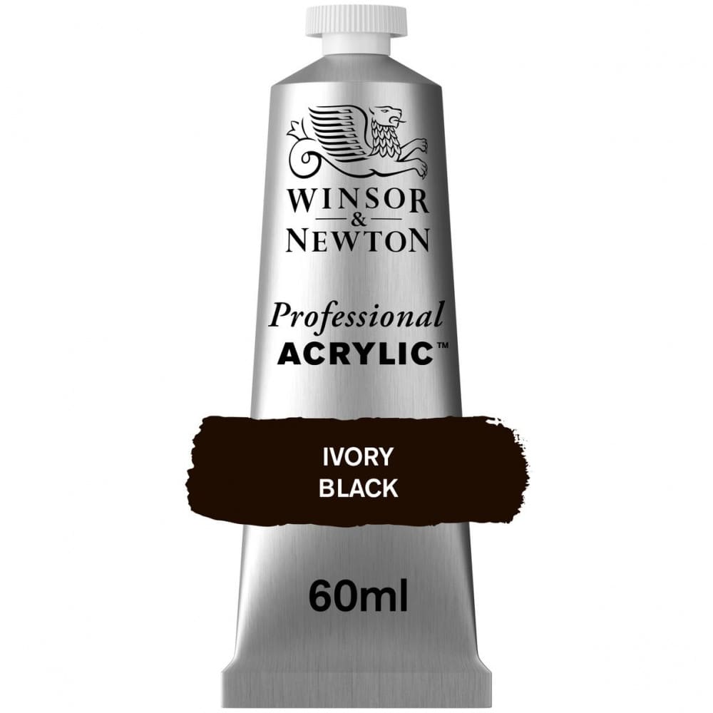 Tinta Acrílica Professional Winsor & Newton 60ml S1 331 Ivory Black