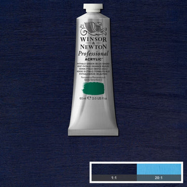 Tinta Acrílica Professional Winsor & Newton 60ml S2 515 Phthalo Blue (Green Shade)