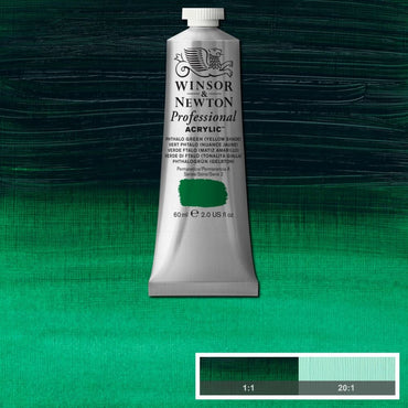 Tinta Acrílica Professional Winsor & Newton 60ml S2 521 Phthalo Green (Yellow Shade)