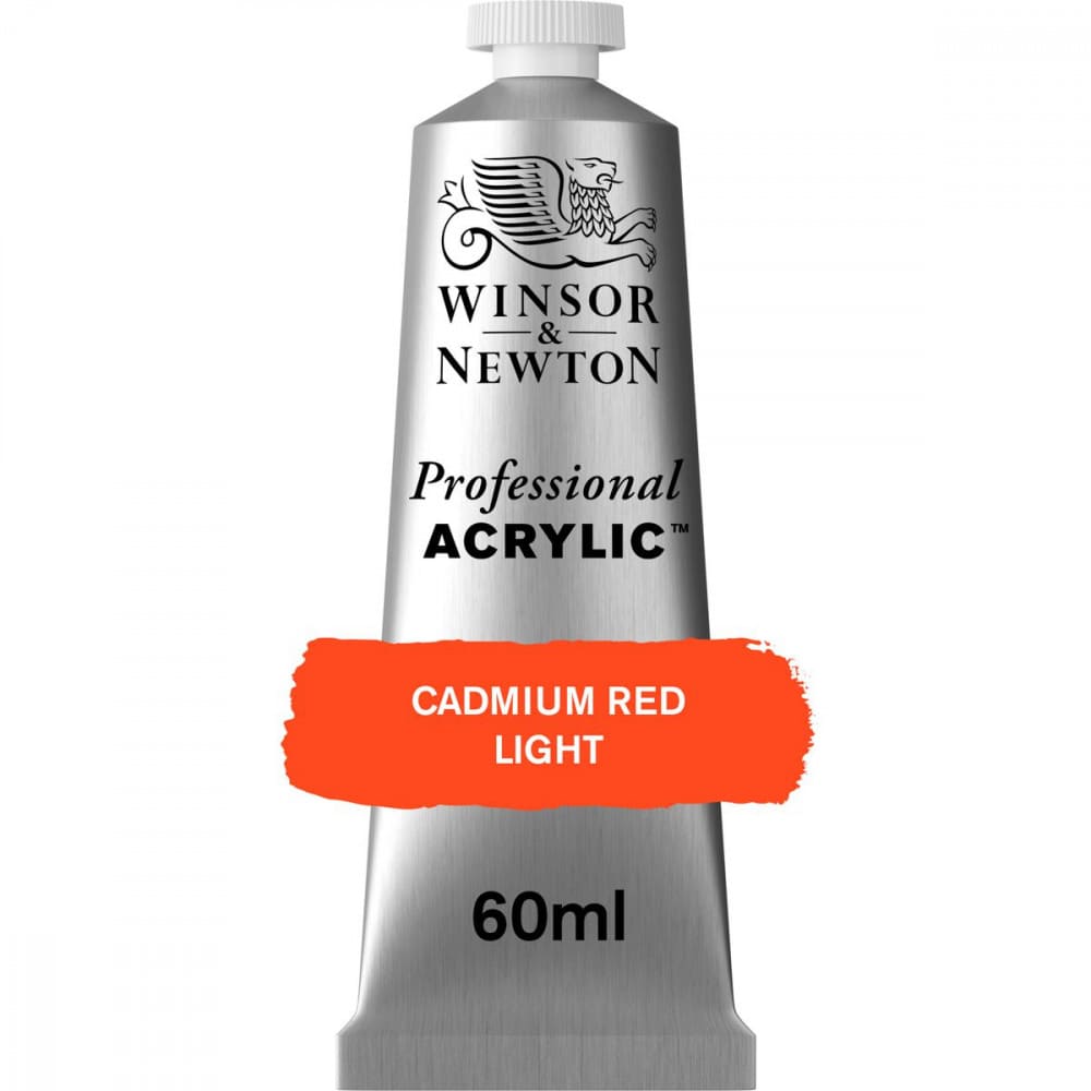 Tinta Acrílica Professional Winsor & Newton 60ml S3 100 Cadmium Red LightTinta Acrílica Professional Winsor & Newton 60ml S3 100 Cadmium Red Light