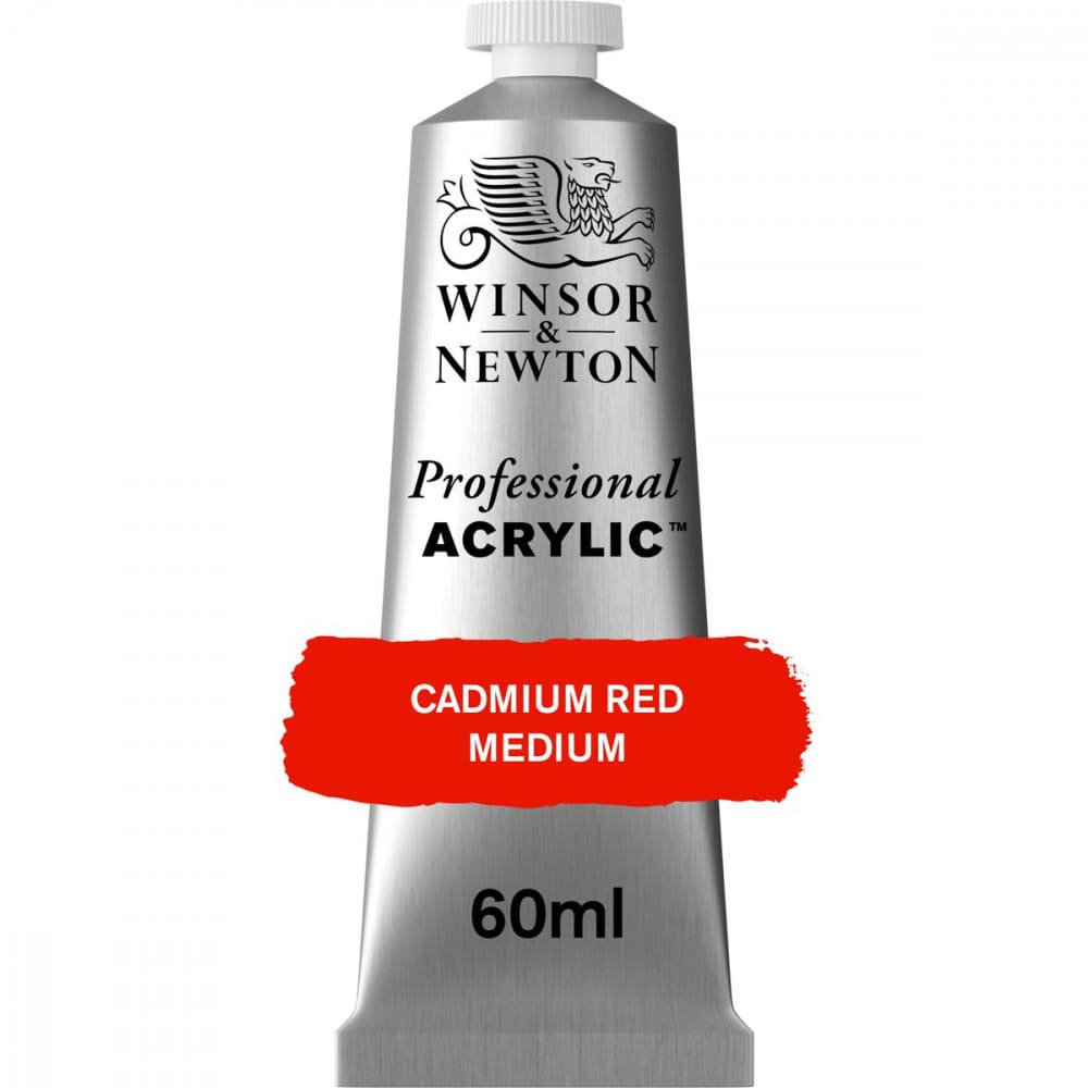 Tinta Acrílica Professional Winsor & Newton 60ml S3 099 Cadmium Red Medium
