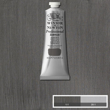 Tinta Acrílica Professional Winsor & Newton 60ml S3 624 Silver 2