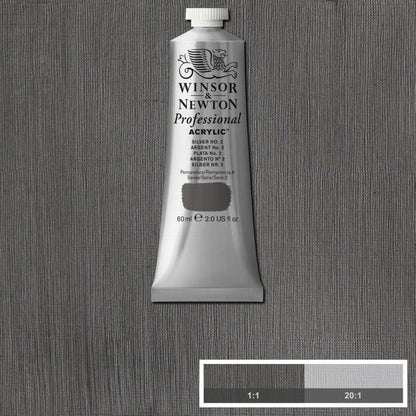 Tinta Acrílica Professional Winsor & Newton 60ml S3 624 Silver 2
