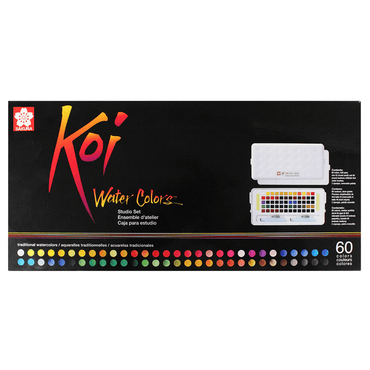 Aquarela em Pastilha KOI Sakura 60 Cores
