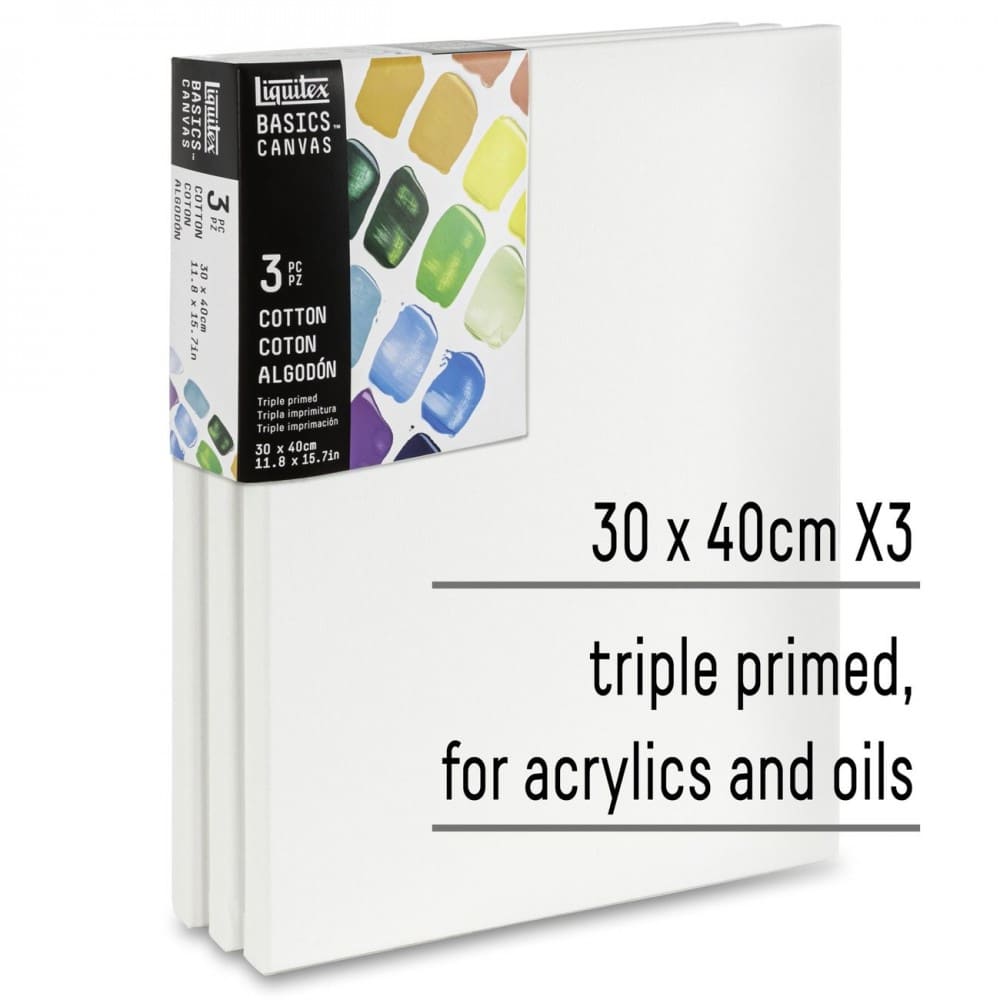 tela algodão para pintura 30x40 basics liquitex 3 unidades