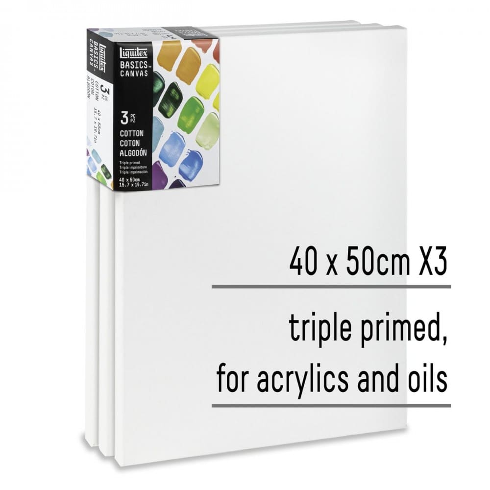 tela algodão para pintura 40x50 basics liquitex 3 unidades