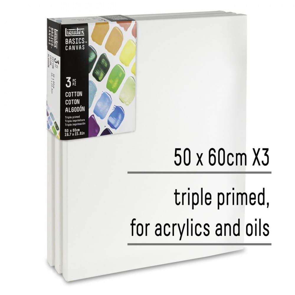 tela algodão para pintura 50x60 basics liquitex 3 unidades