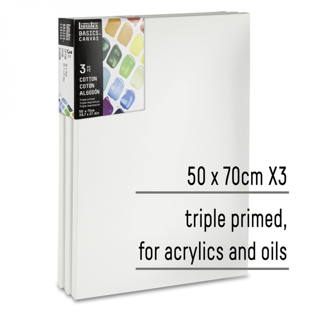 tela algodão para pintura 50x70 basics liquitex 3 unidades