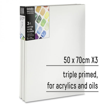 tela algodão para pintura 50x70 basics liquitex 3 unidades