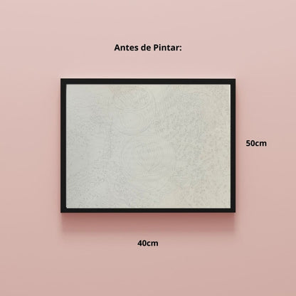 conjunto pintura numerada arte terapia 40x50cm café da tarde