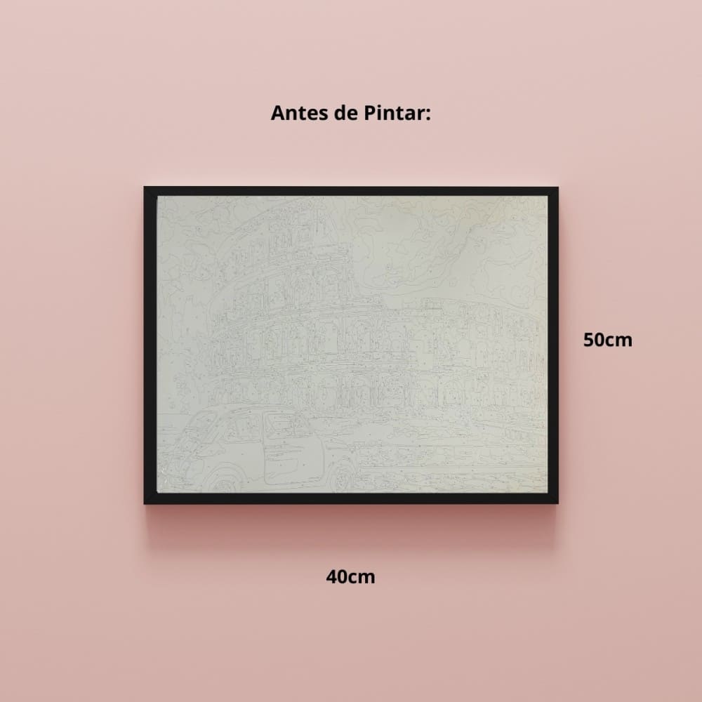 conjunto pintura numerada arte terapia 40x50cm coliseu