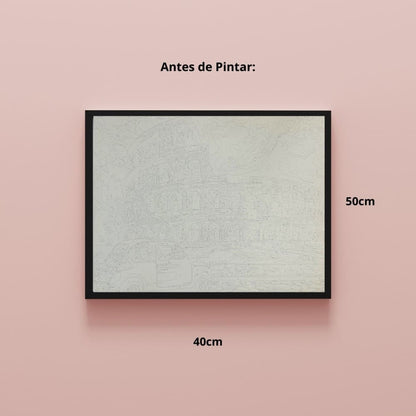 conjunto pintura numerada arte terapia 40x50cm coliseu