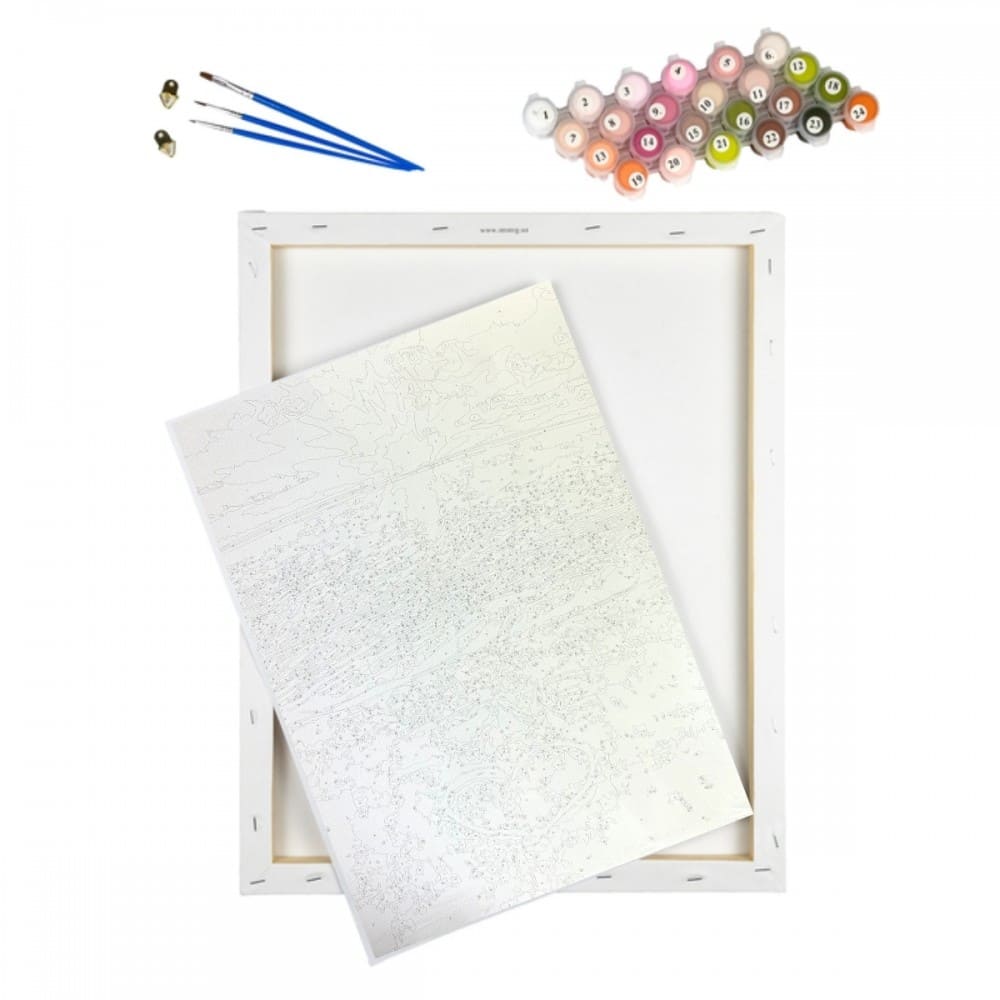 conjunto pintura numerada arte terapia 40x50cm love