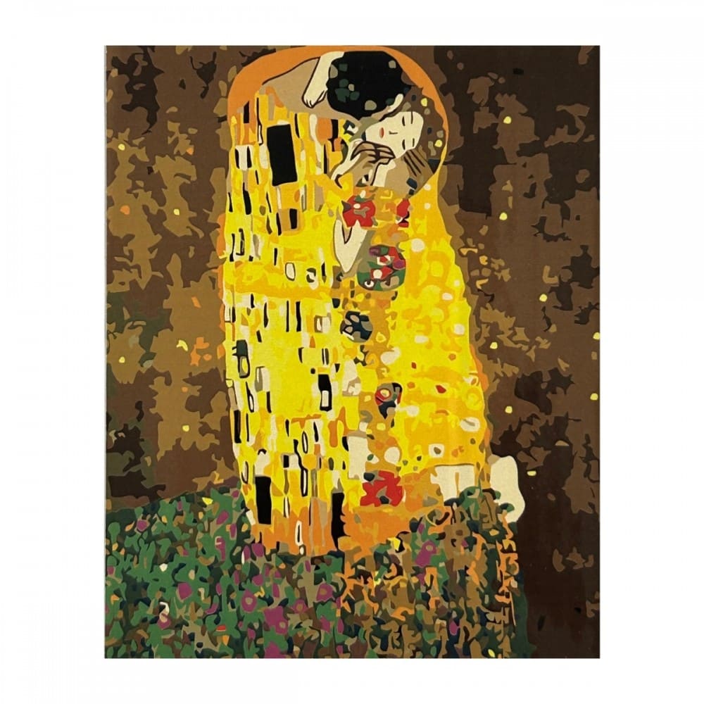 conjunto pintura numerada arte terapia 40x50cm o beijo
