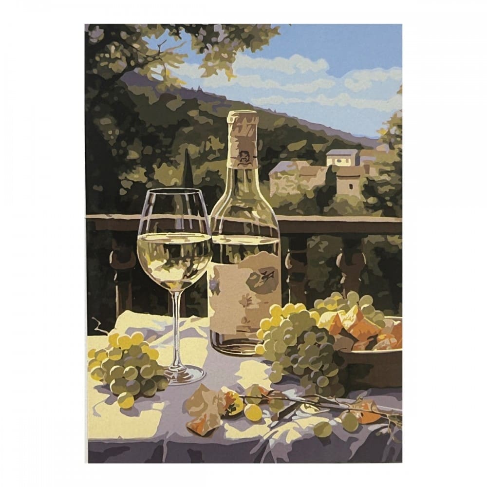 conjunto pintura numerada arte terapia 40x50cm vinho verde