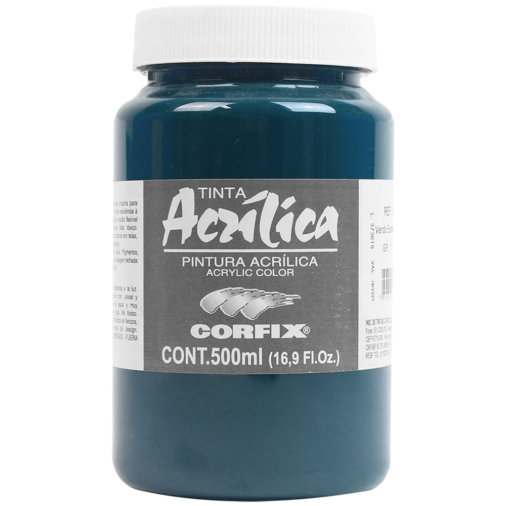 Tinta Acrílica Corfix 500ml 73 Verde Esmeralda
